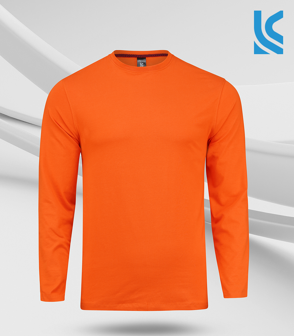 Orange long sales sleeve shirt